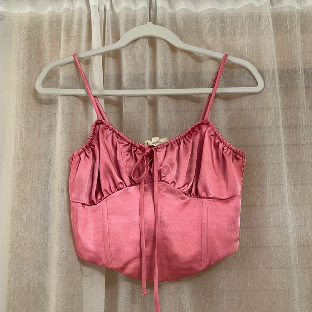 Pink Satin Women's Top PacSun